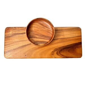 Woodard & Charles Acacia Charcuterie Board and Bowl Set NWOT